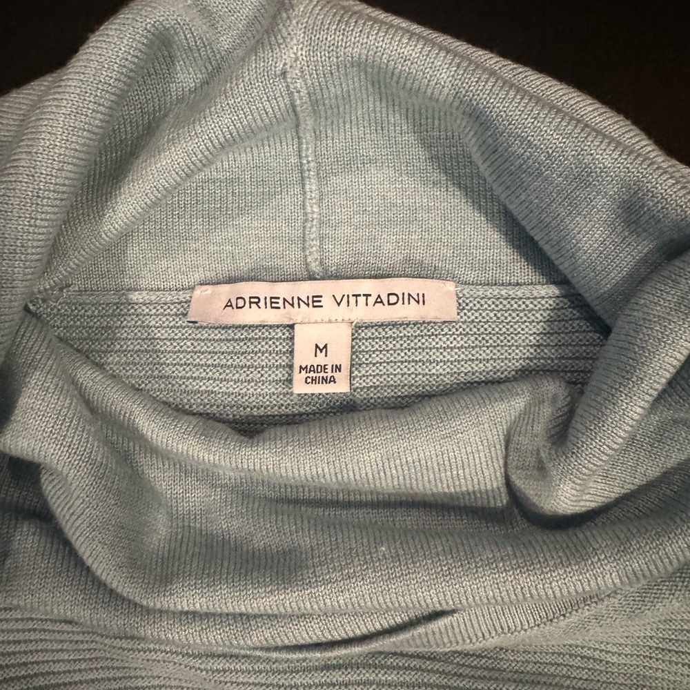 Adrienne Vittadini Sky Blue Knit Turtleneck - Picture 2 of 3